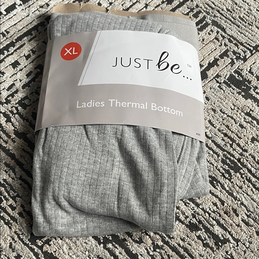 Just Be Ladies Thermal Bottom in Light Gray